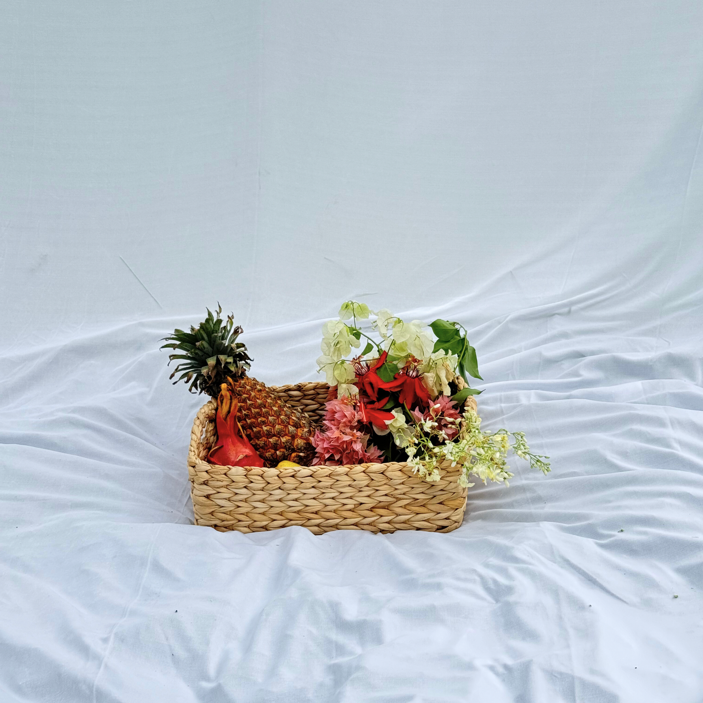 Banana Fiber Open Crate Basket